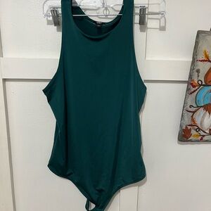 Express Dark Teal Sleeveless Bodysuit